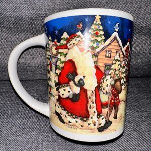 16oz Vintage Santa Clause Reindeer Tree Christmas Holiday Mug